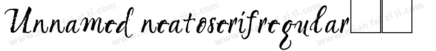 Unnamed neato-serif-regular字体转换